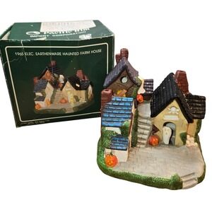 1965 Electric Earthenware Haunted Farm House Ceramic‎ 3 flashing lights Rare Vtg